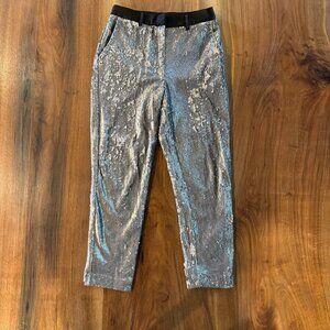 All Saints Leigh silver sequin pants size US 6